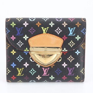 Louis Vuitton Monogram Multicolor Portefeuille Joy M60282 Leather Bi-fold Wal...
